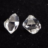 米国NY州産 ハーキマーダイヤモンド  AA＋ 原石 2個セット 0.51g (ID:10525)