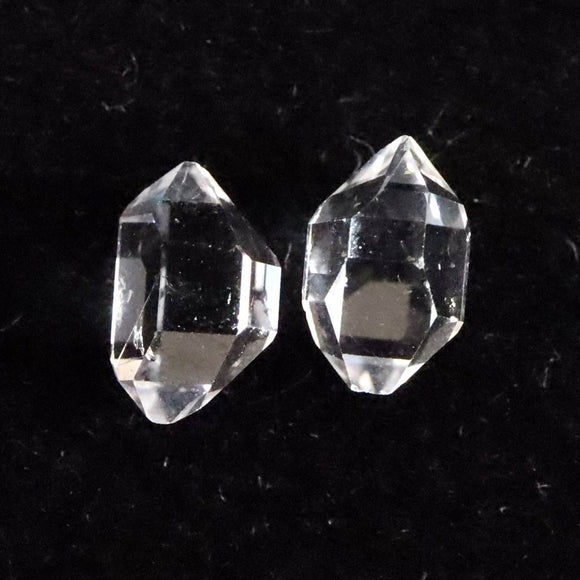 米国NY州産 ハーキマーダイヤモンド  AA＋ 原石 2個セット 0.35g (ID:11647)