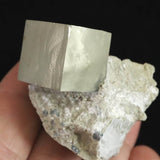 スペイン産 パイライト 黄鉄鉱  17mmキューブ 母岩付 50.7g (ID:13584)
