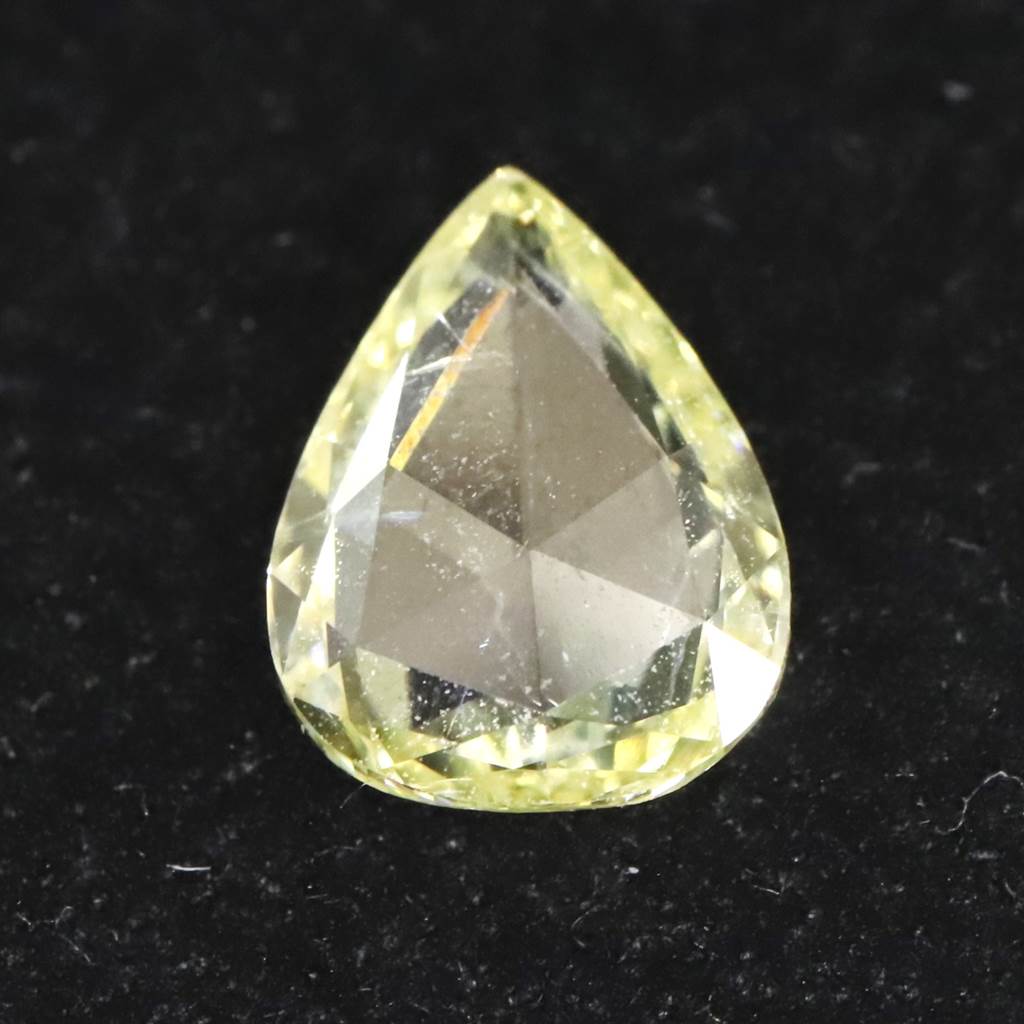 天然非処理 イエローダイヤモンド ローズカット ルース 0.65ct (ID