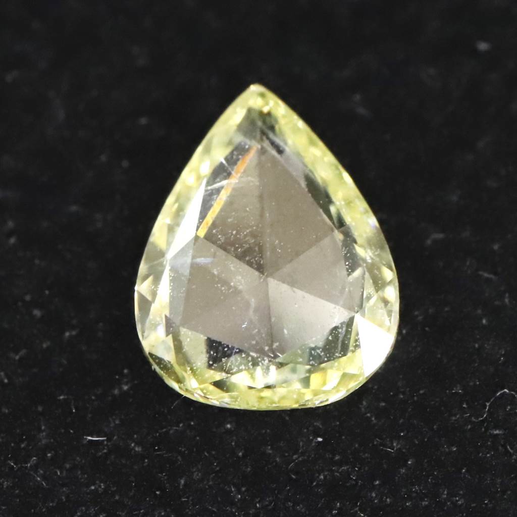 天然非処理 イエローダイヤモンド ローズカット ルース 0.65ct (ID 