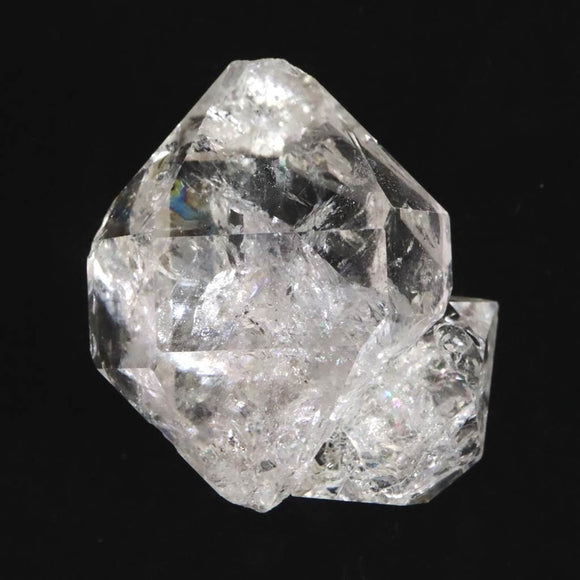 米国NY州産 ハーキマーダイヤモンド  AAA 原石 結晶2個共生 レインボー 47.1g (ID:17309)