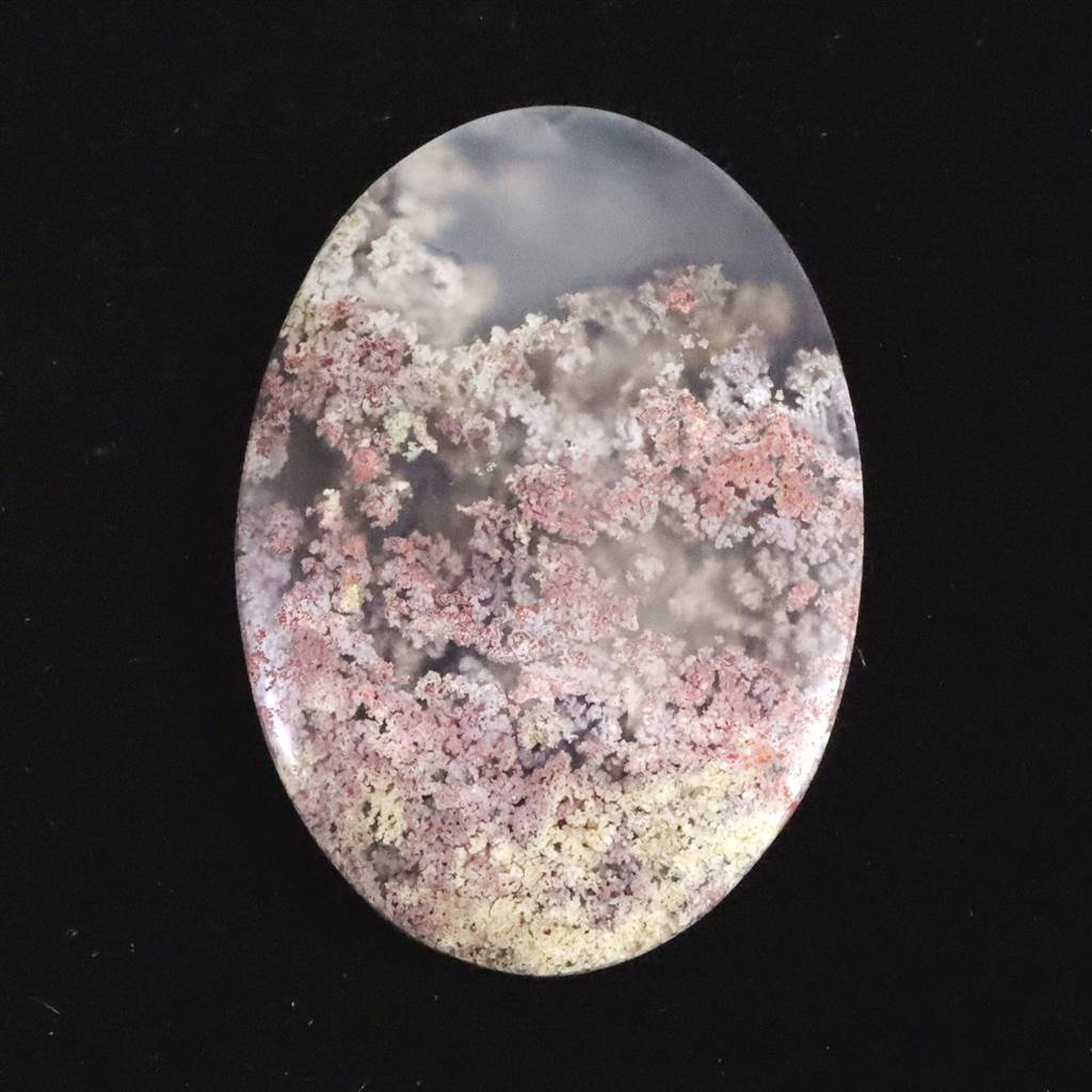 ガーデン モスアゲート 苔瑪瑙 41mmオーバル ルース 10.1g (ID:18020