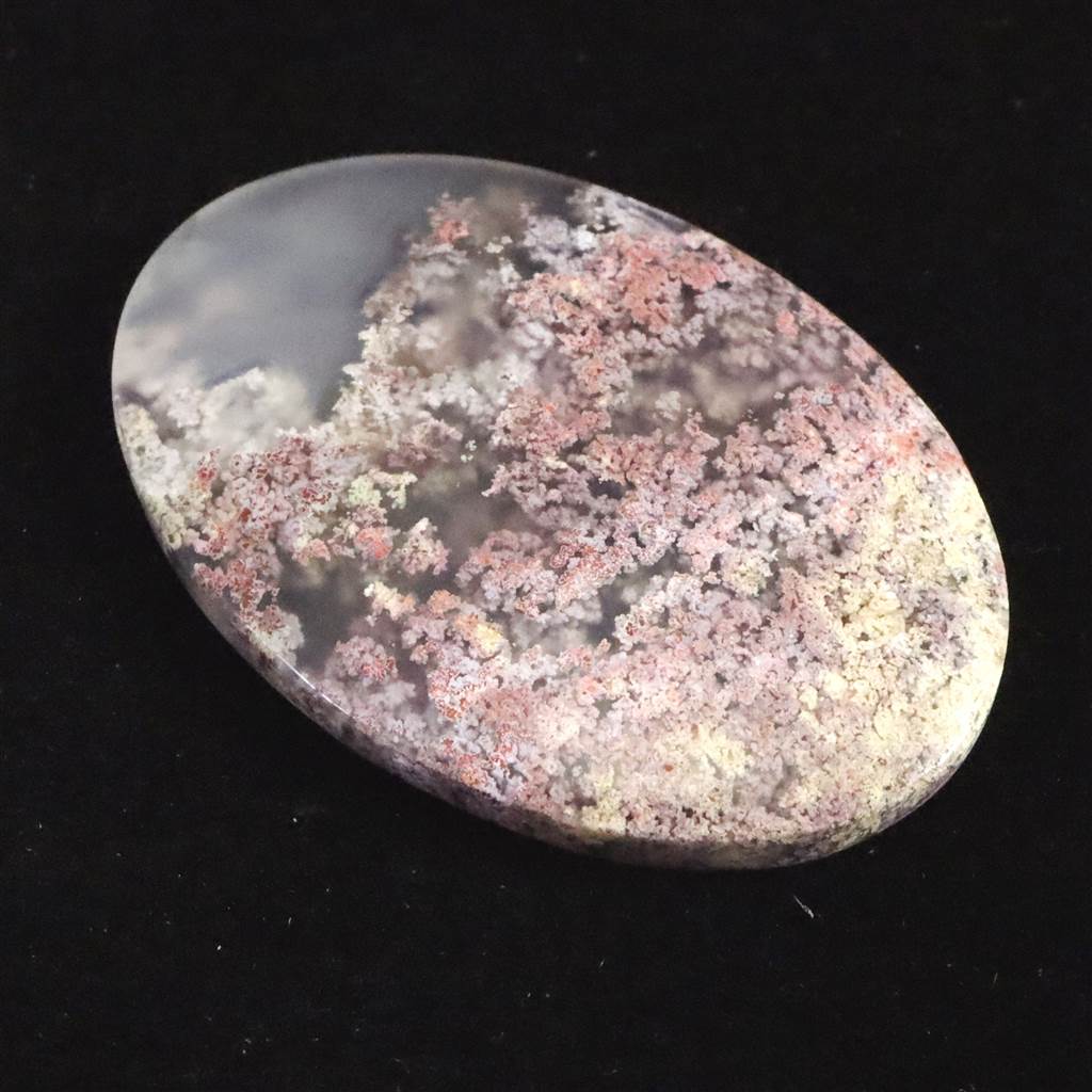 ガーデン モスアゲート 苔瑪瑙 41mmオーバル ルース 10.1g (ID:18020