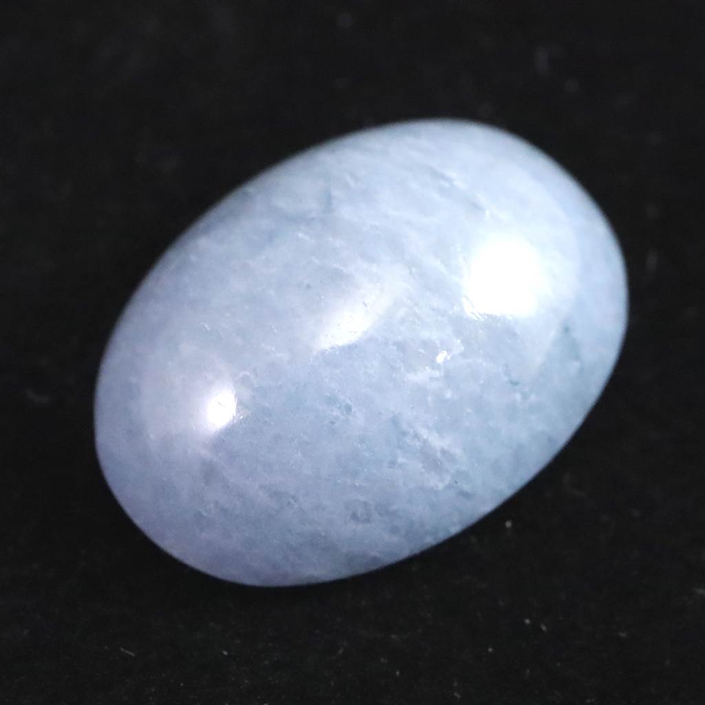 北海道産 曹長石岩 ブルーアルビタイト 21mmオーバル ルース 3.40g (ID