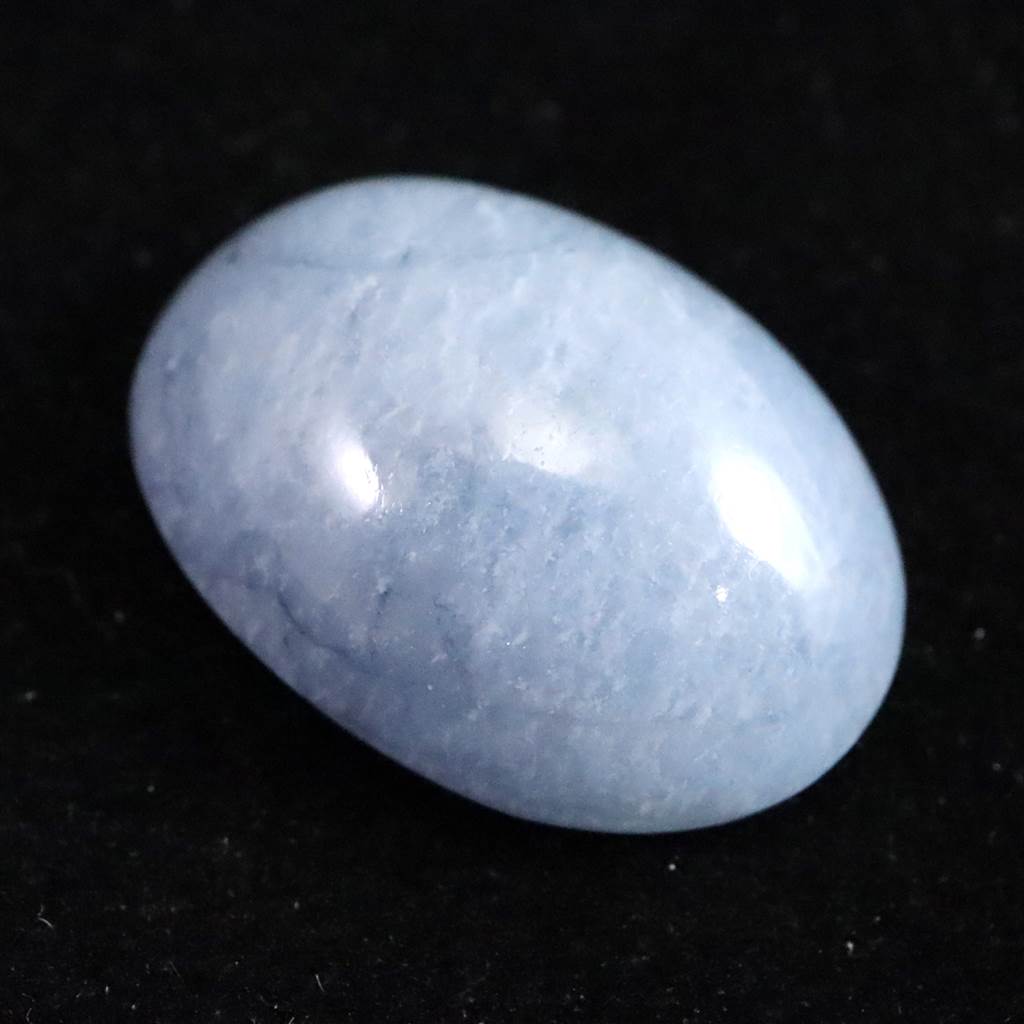 北海道産 曹長石岩 ブルーアルビタイト 21mmオーバル ルース 3.40g (ID