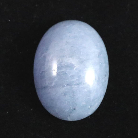 北海道産 曹長石岩 ブルーアルビタイト 21mmオーバル ルース 3.40g (ID:18864)
