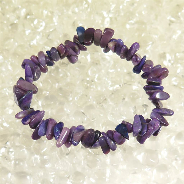 マルチカラースギライト　ブレスレット 17cm スギライト マルチカラー さざれ ブレスレット 17.2g (ID:30359