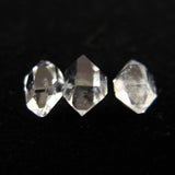 米国NY州産 ハーキマーダイヤモンド  AA＋ 原石 ３個セット 032g (ID:30604)