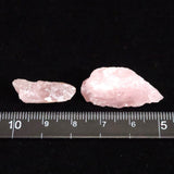 福島県産 ローズクォーツ 紅水晶 原石 ２個セット 6.9ｇ (ID:31338)