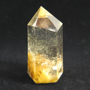 ゴールドルチル（タイチンルチル）ポイント水晶