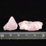 福島県産 ローズクォーツ 紅水晶 原石 ２個セット 7.3ｇ (ID:36091)