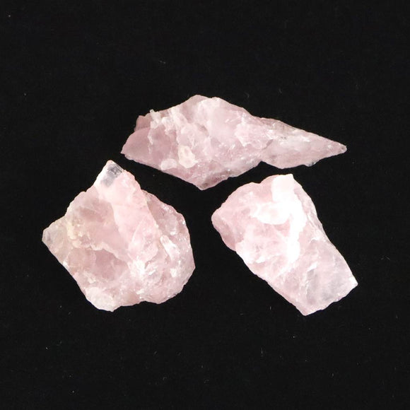 福島県産 ローズクォーツ 紅水晶 原石 ２個セット 7.3ｇ (ID:38968)