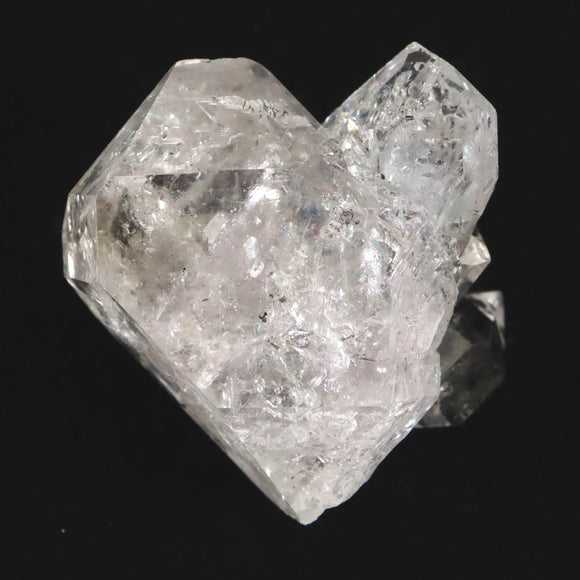米国NY州産 ハーキマーダイヤモンド  AAA 原石 結晶4個共生 レインボー 52.4g (ID:40923)