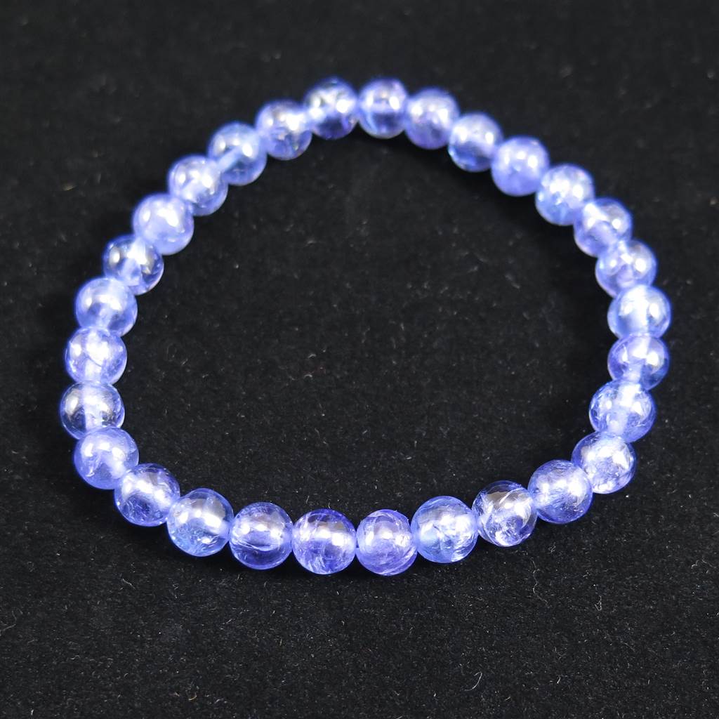 まつたか様　タンザナイト　5A ブレスレット タンザナイト 5Aグレード 6.5mm玉ブレスレット 15.75g (ID:44824