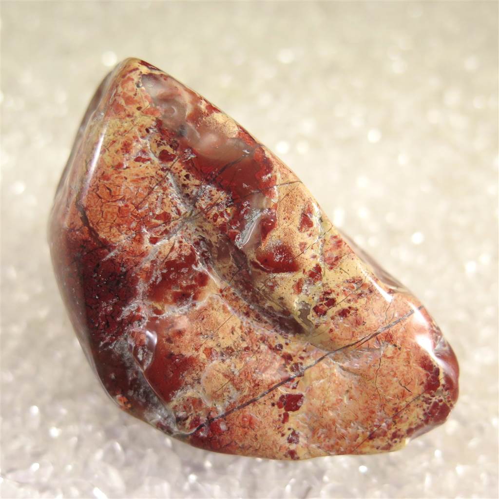 佐渡 赤玉石 71mm 磨き 原石 証明書付 144.5g (ID:51330) | 榎本通商