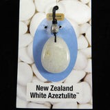 H&E社 ニュージーランドホワイトアゼツライト (AZOZEO) タンブル コード ペンダント 6.4g (ID:62811)