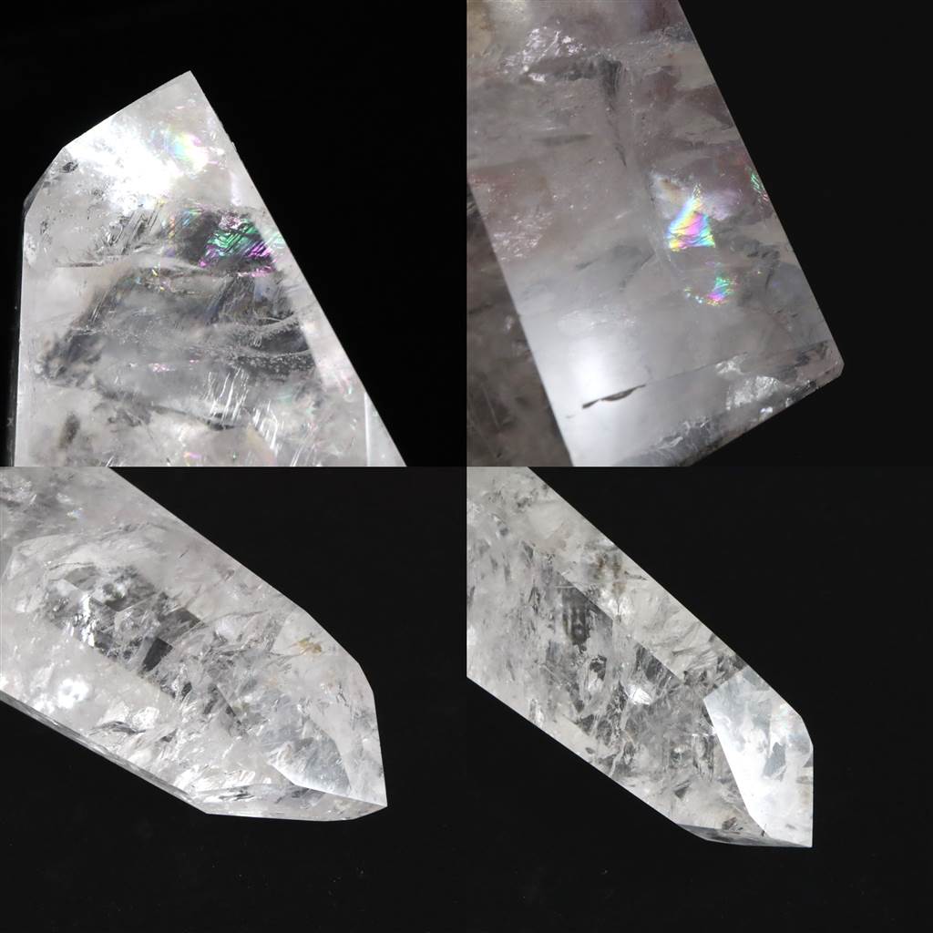 ブラジル産 レムリアンシード 110mm 水晶 磨きポイント レインボー