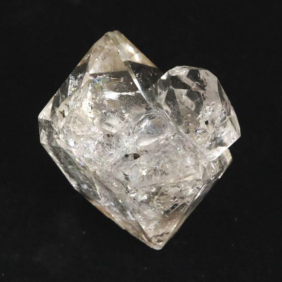 米国NY州産 ハーキマーダイヤモンド  AAA 原石 結晶2個共生 レインボー 44.7g (ID:69441)