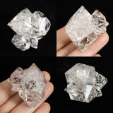 米国NY州産 ハーキマーダイヤモンド  AAA 原石 結晶6個共生 レインボー 42.6g (ID:70477)