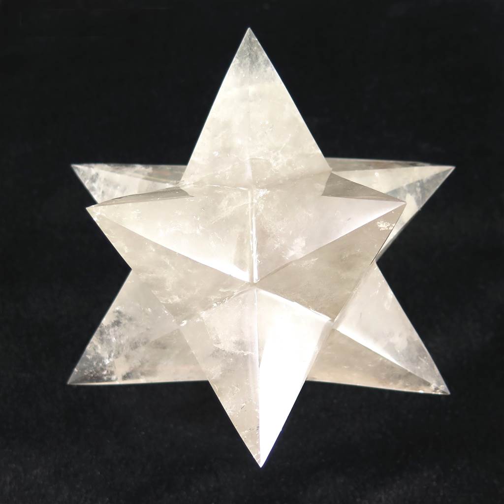 クリスタル 水晶 星型 神聖幾何学型オブジェ 約8cm✖️8cm 神聖幾何学 | 榎本通商