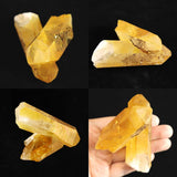米国アーカンソー州産 ゴールデンヒーラー 水晶 原石 ツイン 貫入 120g  (ID:71284)