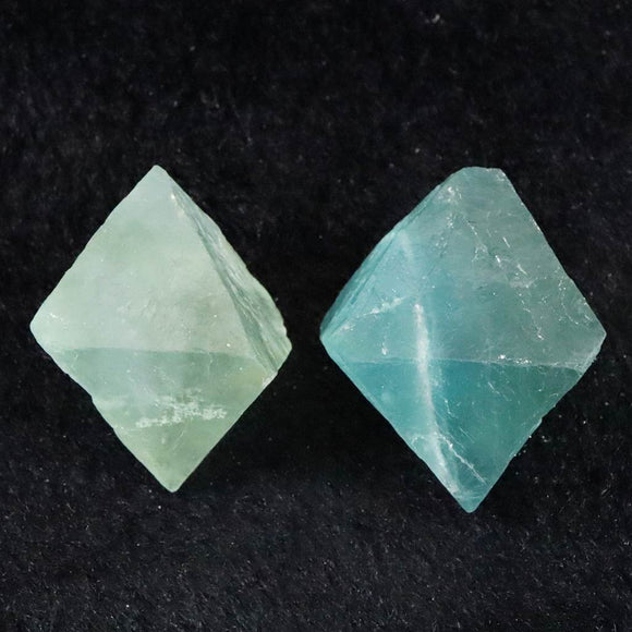 フローライト 蛍石 8面体 結晶 原石 2個セット 84.5g (ID:76938)