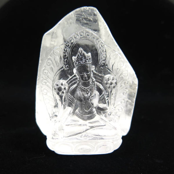 ガーネッシュヒマール水晶彫刻 ホワイトターラ 264ｇ (ID:77451