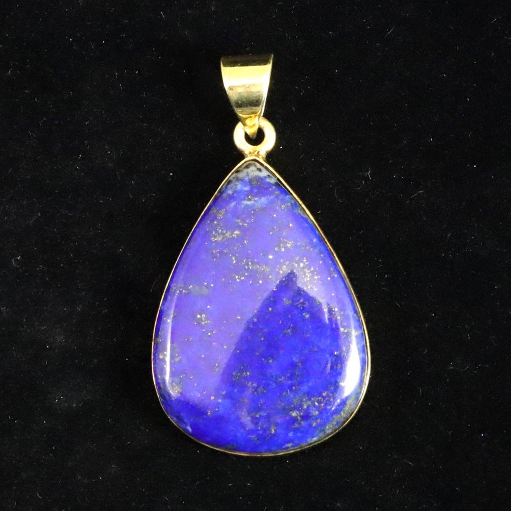 ラピスラズリ ペンダント ラピスラズリ 3A 32mmペアシェイプ ペンダントトップ 18KGP 10.1