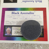 H&E社 ブラックアゼツライト(AZOZEO)　パームストーン 証明書付 24.7g (ID:81784)