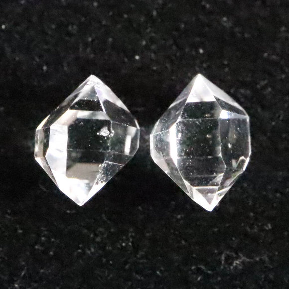 米国NY州産 ハーキマーダイヤモンド  AA＋ 原石 2個セット 0.34g (ID:83153)
