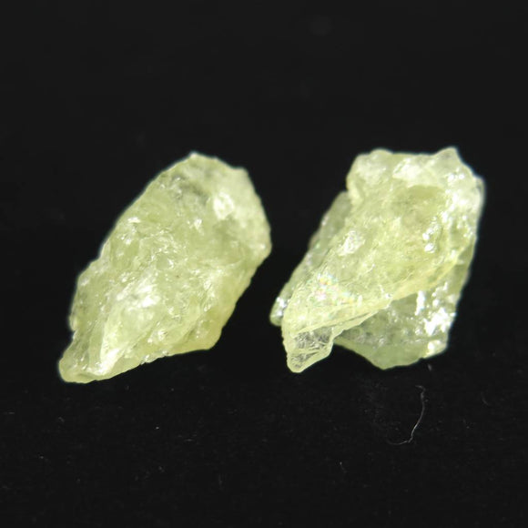 グリーン ヘリオドール 結晶　２個セット　7.0g (ID:87196)