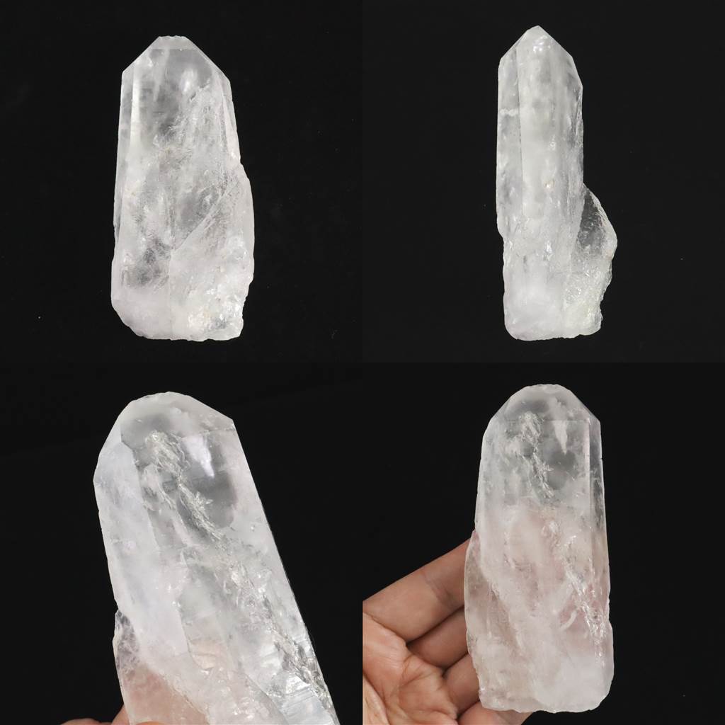 ブラジル産 ライトニングクォーツ 雷水晶 110mm原石 189g (ID:98915