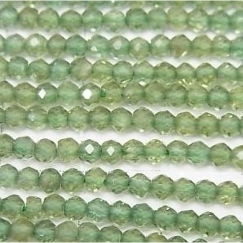宝石質グリーンアパタイトAAA　ボタンカット　1連（約32cm） (ID:82217) - 榎本通商