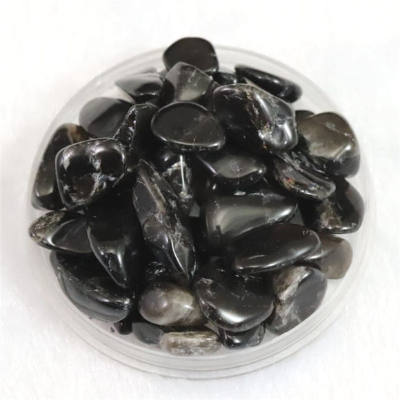 チベット産天然モリオン水晶 黒水晶 さざれ (穴なしチップ)　約100g (ID:46996) - 榎本通商