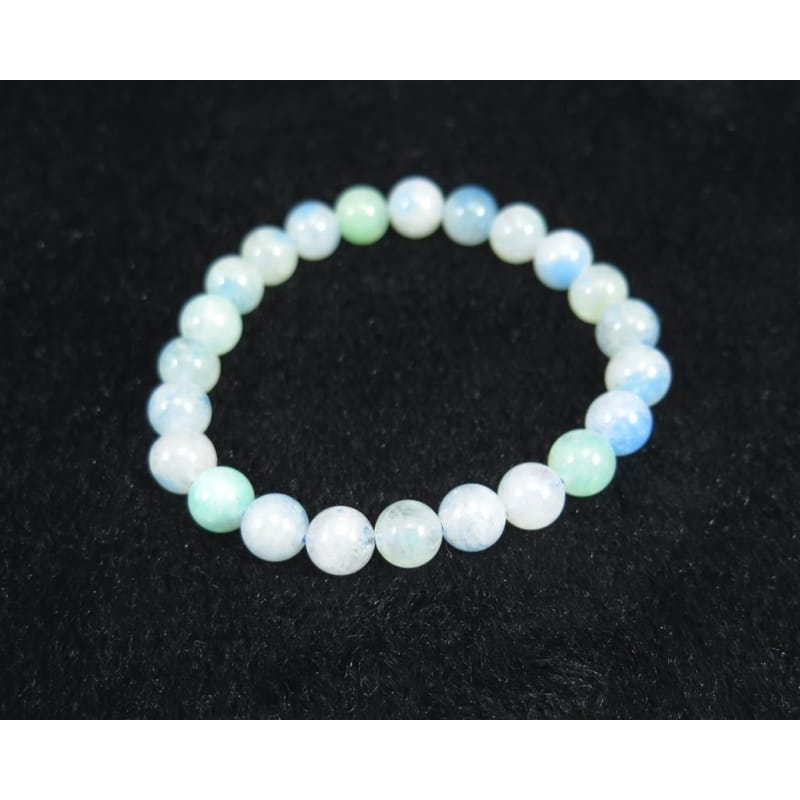 グラノブラスチック ミックスラインクォーツ 8.5mm玉ブレスレット 16.8