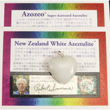 H＆E社 ニュージーランドホワイトアゼツライト (AZOZEO) 25mmハートペンダントトップ（証明書付） 7.4g 