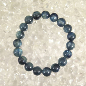 カイヤナイト　藍晶石　4A+グレード 10.5mm玉ブレスレット 43.6g (ID:82791) - 榎本通商