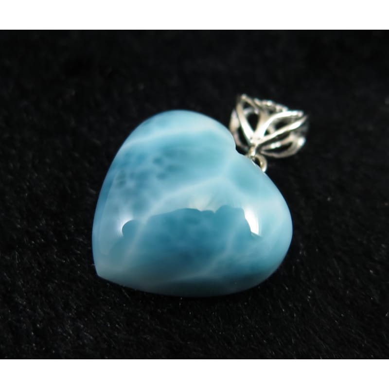 高品質　特大ラリマー　ハート　ペンダントトップ　ラリマー　ネックレス　チャーム ラリマー・ハート ペンダントトップ | にゃじら屋