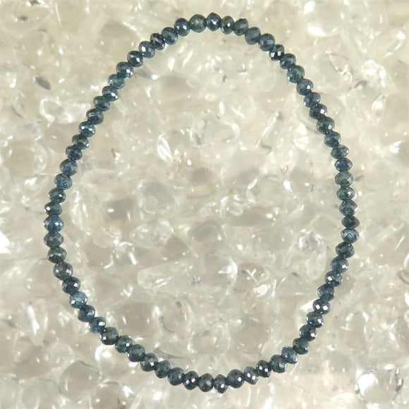 天然ブルーダイヤモンド　3.5mm　ボタンカット　ブレスレット　3.07ｇ　鑑別書付 (ID:62313) - 榎本通商